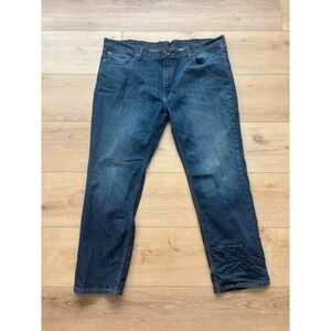 Levis 541 Athletic Taper Mens Jeans Blue Dark Wash Denim 42x30 (Fits 42x29)